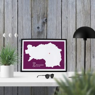 Geschenke Steiermark Landkarte Wandbild