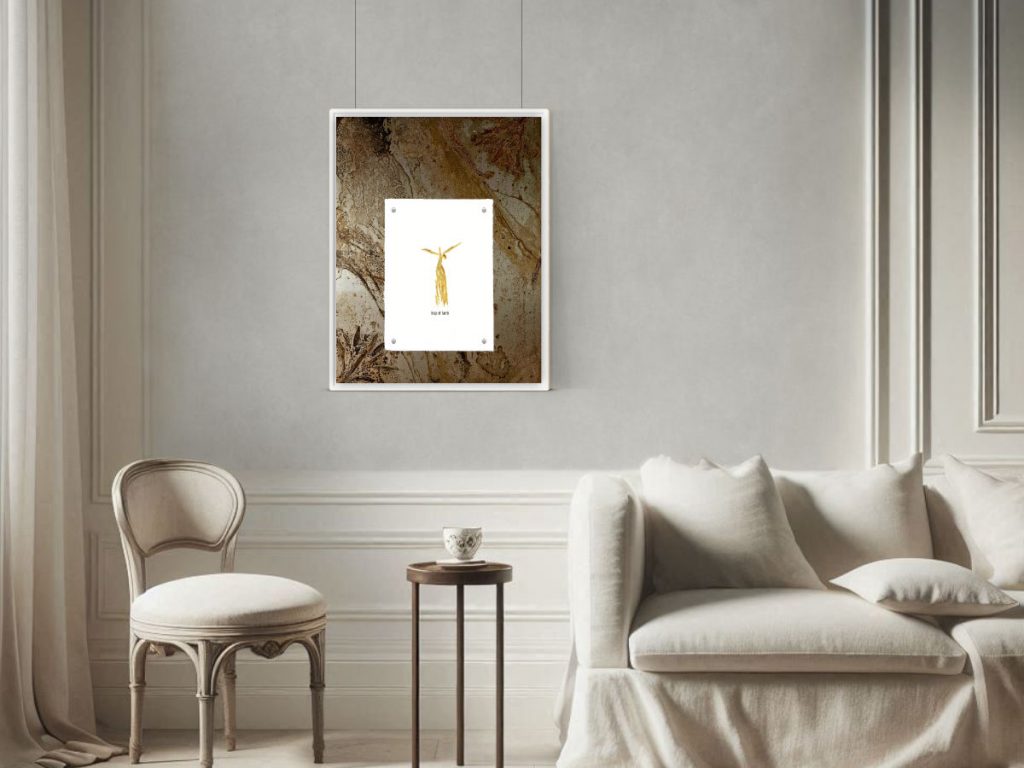 Zeitgenössische christliche Kunst im eleganten Wohnraum