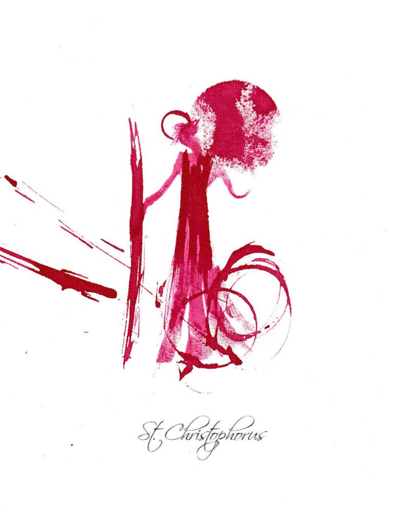 Heiliger Christophorus Bild moderne Kunst Variation 8