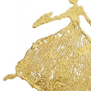 Christliche edle Wandkunst Heiligenbild mit echtem Gold, Detail