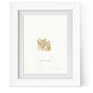 Modernes Bild von Engeln im weissen Rahmen