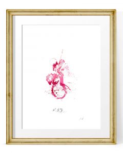 Heiliger Georg Kunstwerk modern im goldfarbenen Rahmen