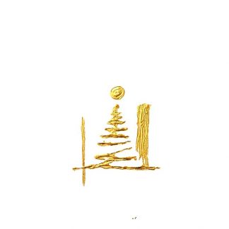 Heiliger Benedikt Kunst für Manager und Büros 23kt Gold auf Büttenpapier